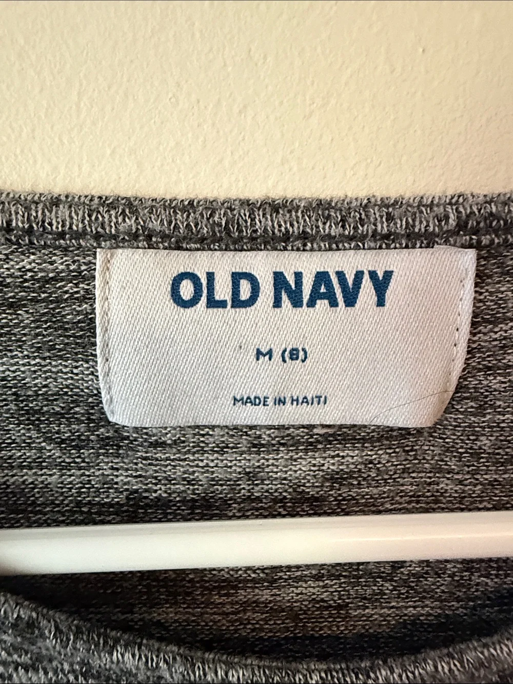 Old Navy Black and Gray Marled Long Sleeve Tee
